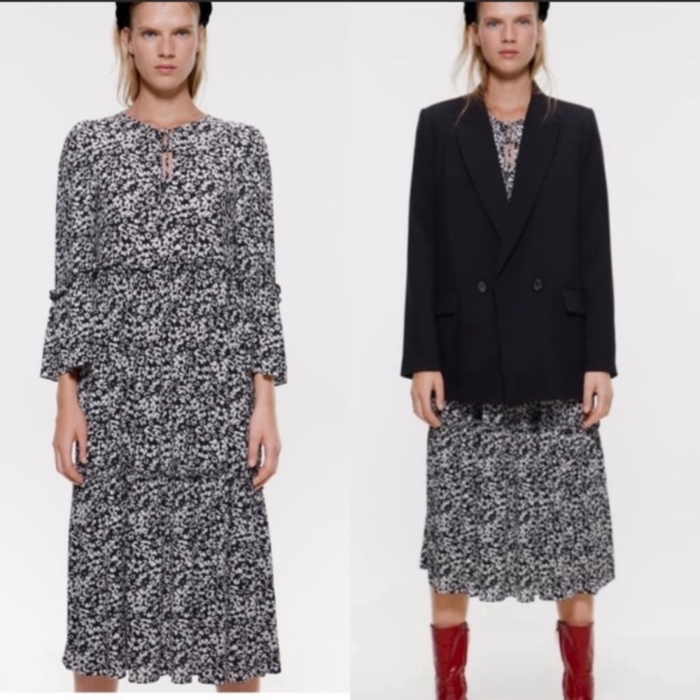 Zara bloggers favorite  printed mini dress